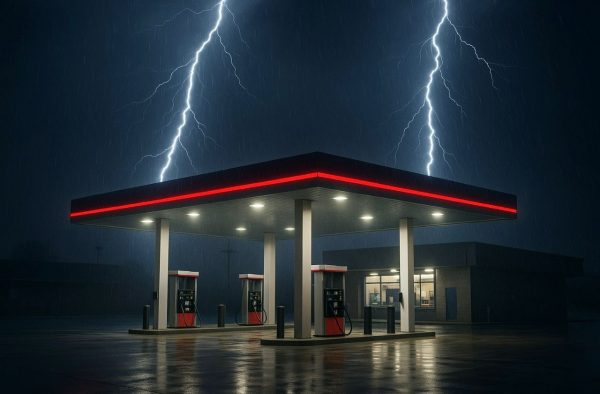 صاعقه گیر برای پمپ بنزین
