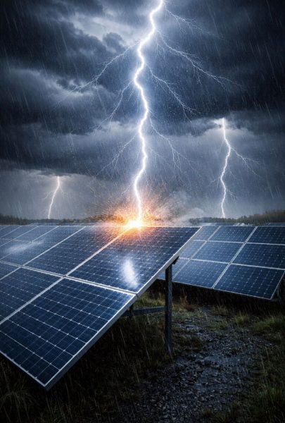 صاعقه گیر نیروگاه سولار