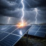 صاعقه گیر نیروگاه سولار